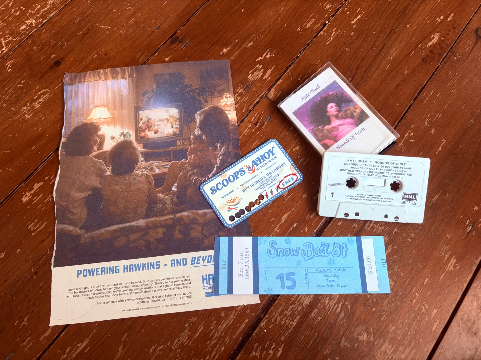 The full Hawkins set — as catalogued