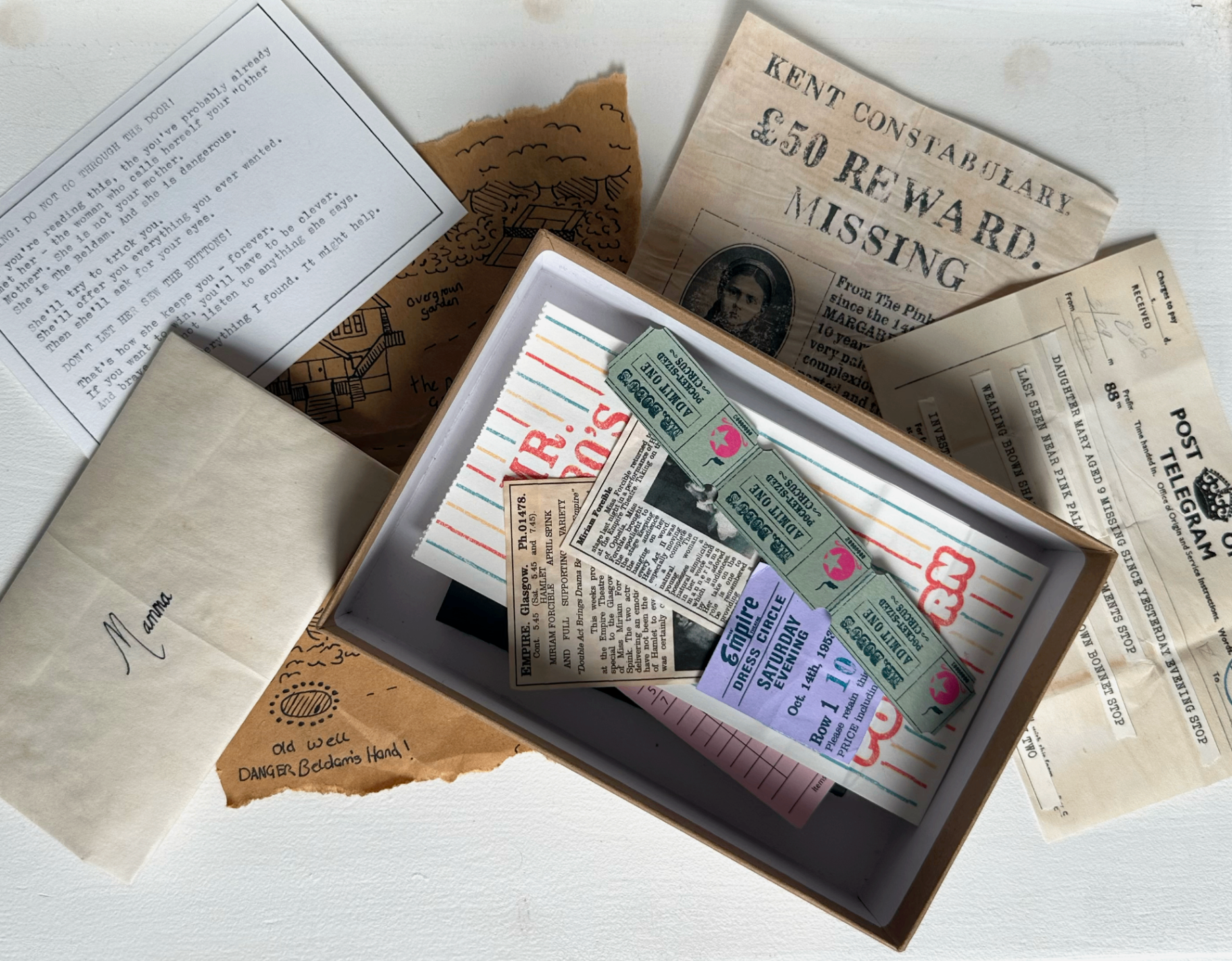 Mr Bobo's pocket-sized circus tickets and Empire programme