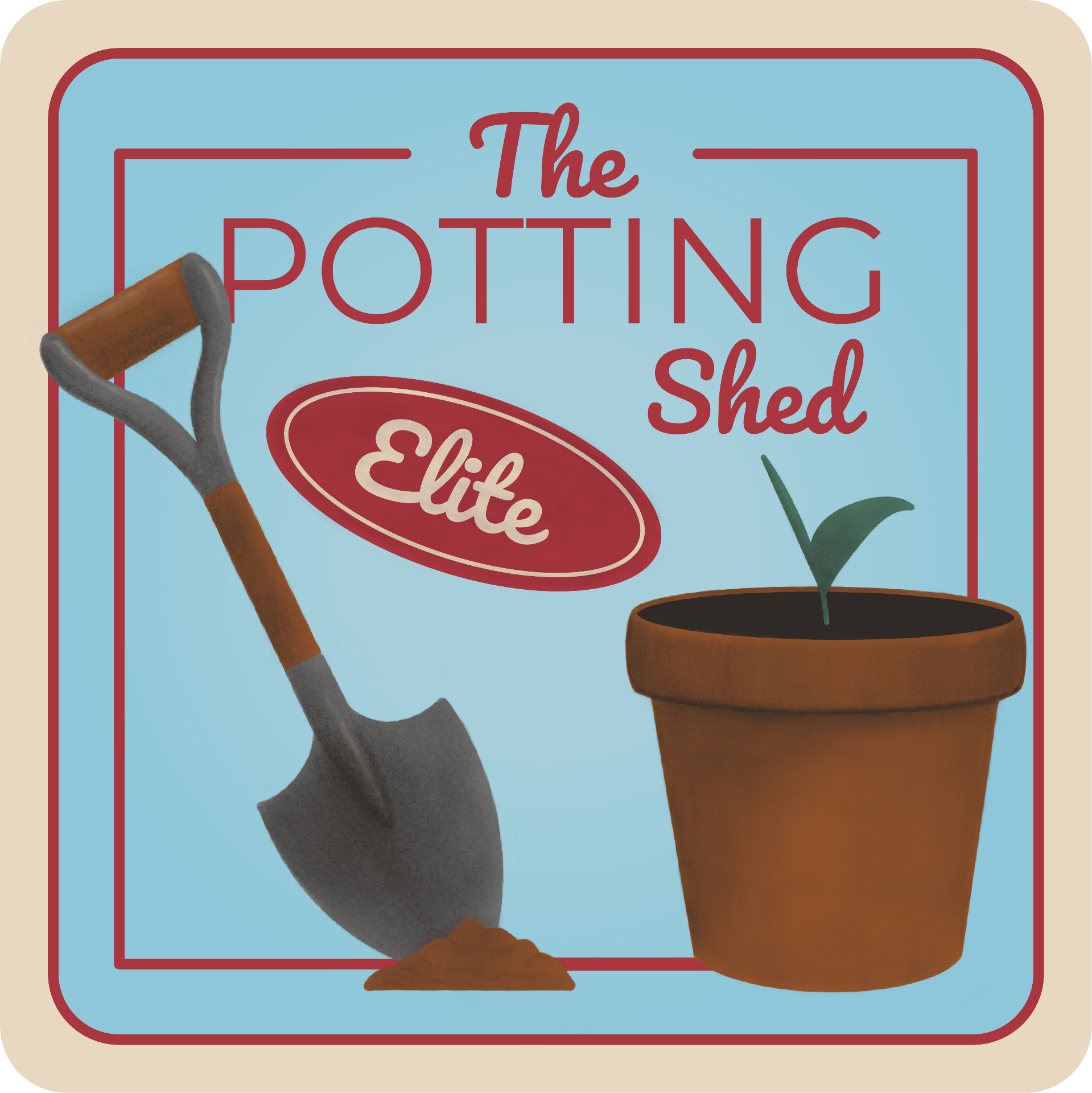 The Potting Shed coaster front